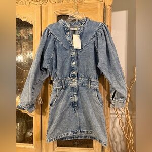 NWT Mango Light Blue Denim Shirt